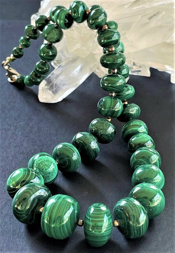Malachiet ketting cabochon
