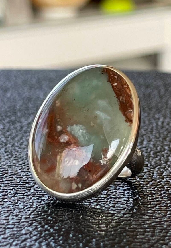 Aquapraas ring cabochon ovaal, maat 19