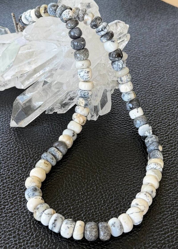 Dendriet Agaat ketting cabochon button