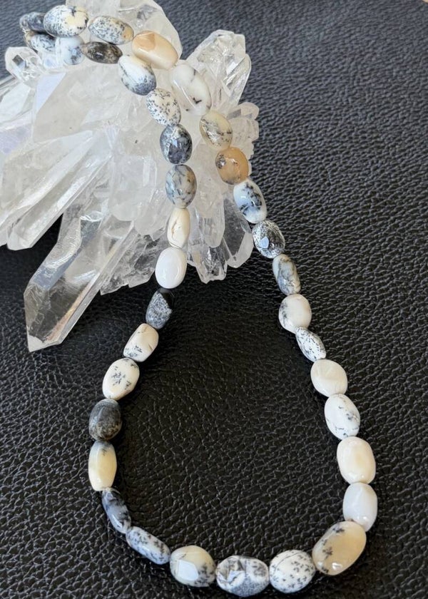 Dendriet Agaat ketting cabochon ovaal