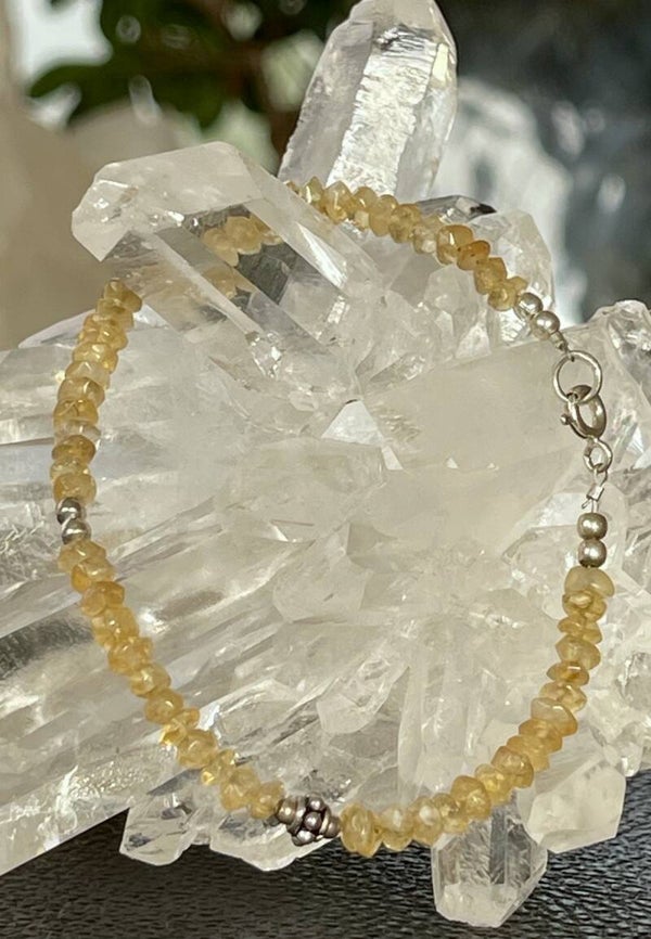 Gouden Topaas armband met facet geslepen kralen 4,3mm