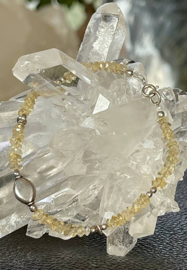 Gouden Topaas armband met facet geslepen kralen 7,3mm