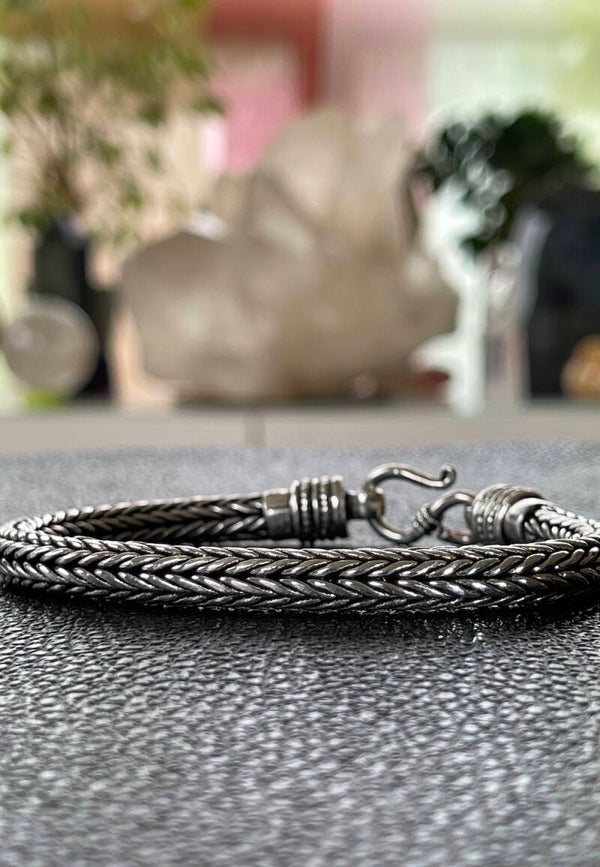 Stoere zware Zilveren armband,