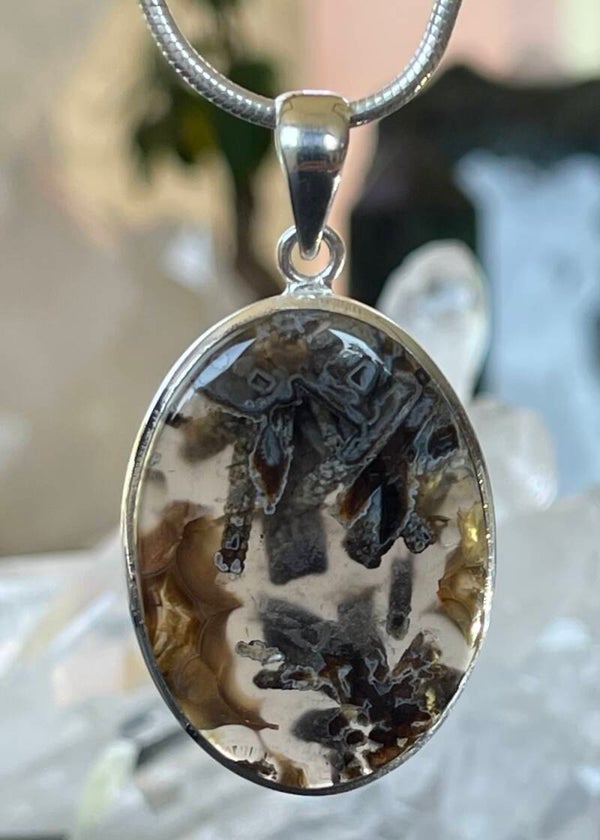 Turkse Agaat hanger cabochon ovaal medium