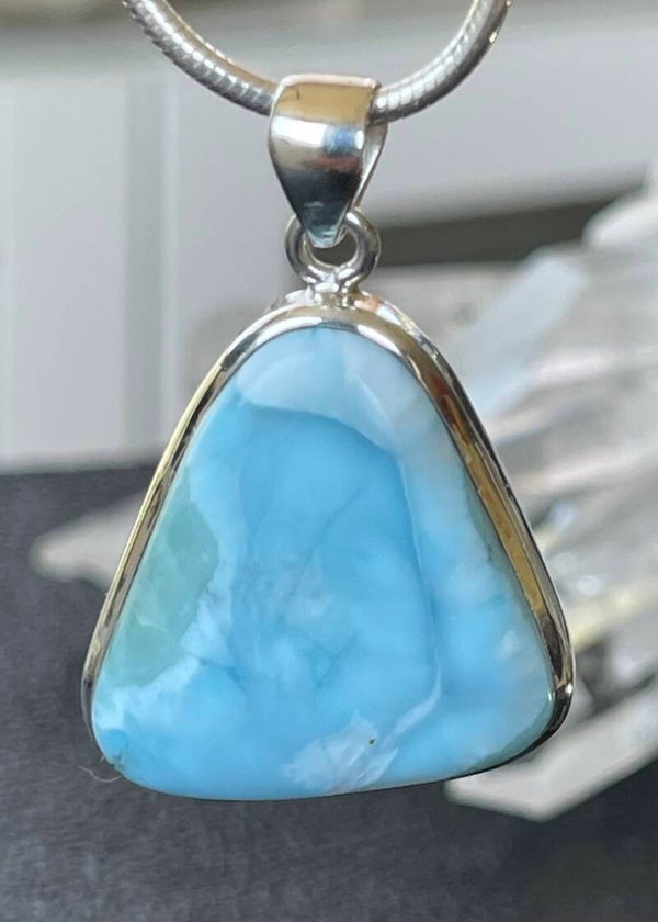 Larimer uit Dominican Republic hanger cabochon free form medium
