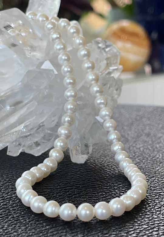 Parel ketting wit