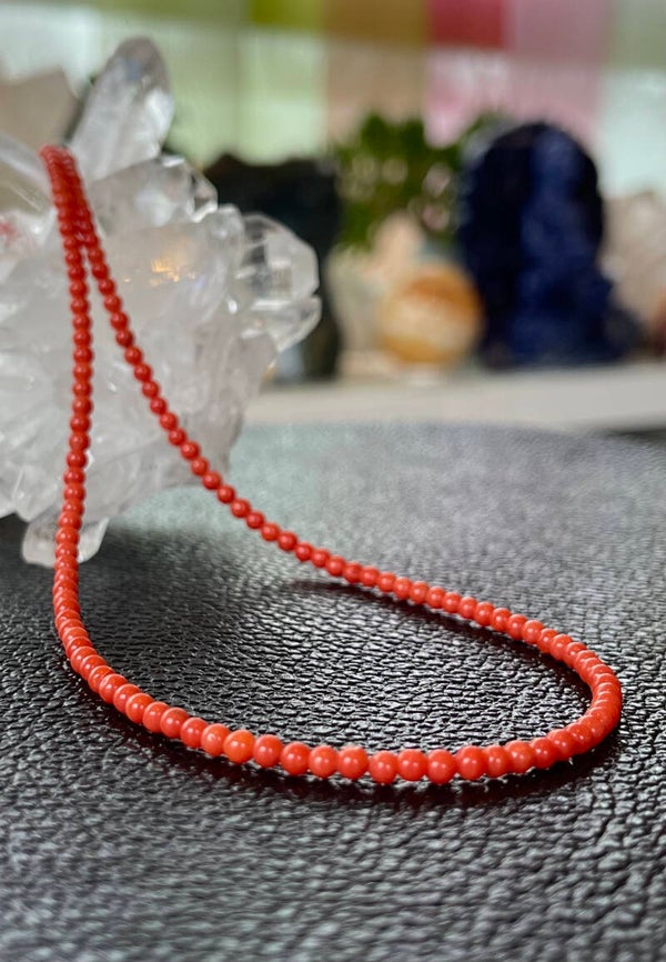 Koraal ketting cabochon kralen