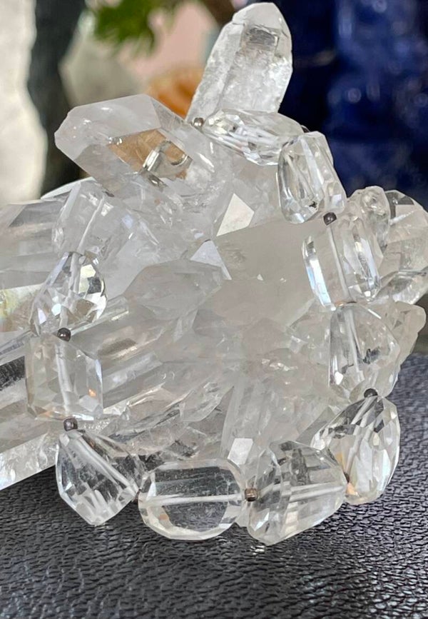 Bergkristal armband tumble facet geslepen kralen 1,48cm