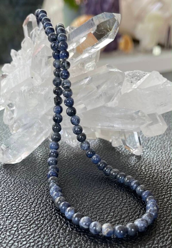 Sodaliet ketting Cabochon rond