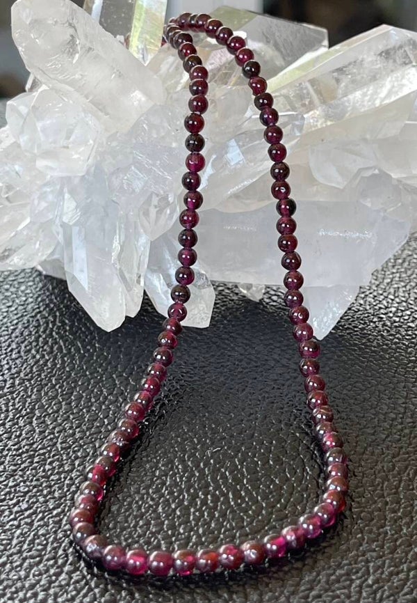 Granaat ketting Cabochon rond