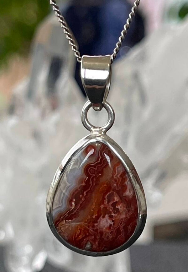 Crazy Lace hanger cabochon druppel klein