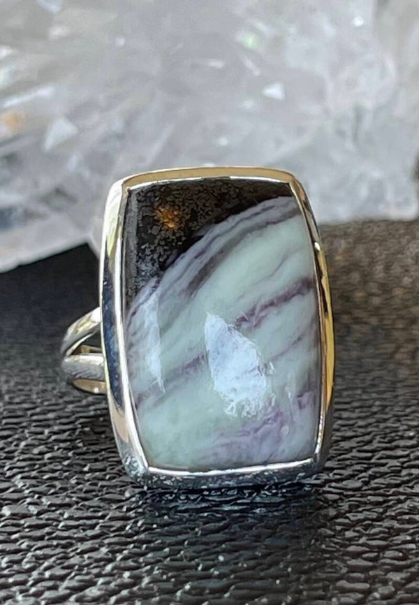 Kammereriet ring cabochon rechthoekig, maat 18,2