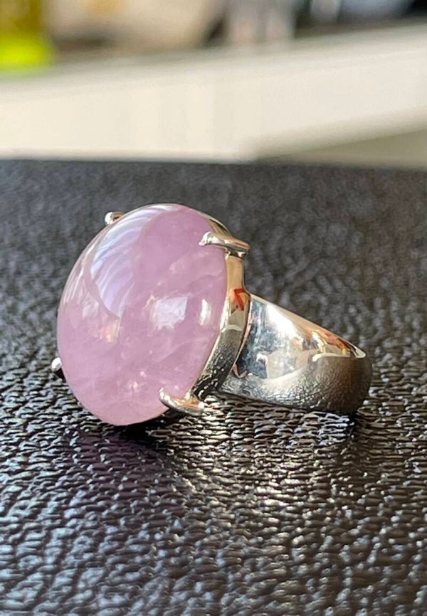 Kunziet ring cabochon rond, maat 19,8
