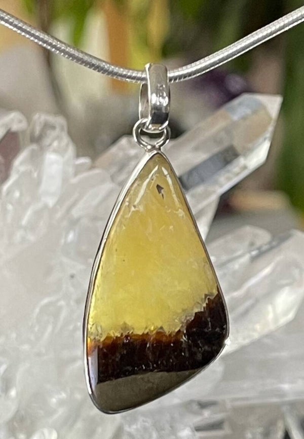 Septarie hanger cabochon free form medium