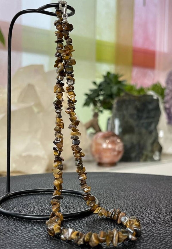Tijgeroog ketting split kralen