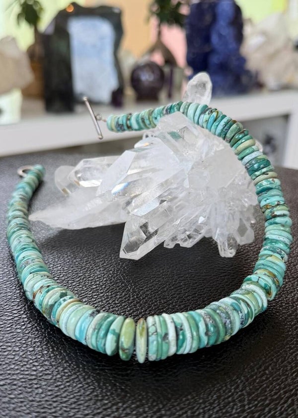 Turkoois uit Tibet ketting cabochon