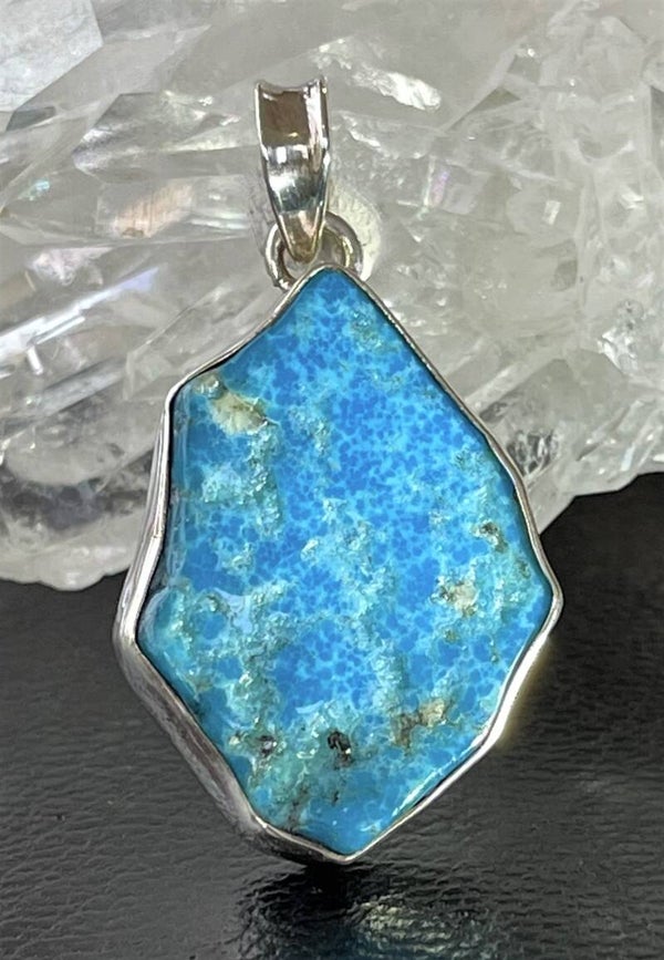 Turkoois uit Arizona hanger ruw getrommeld free form medium