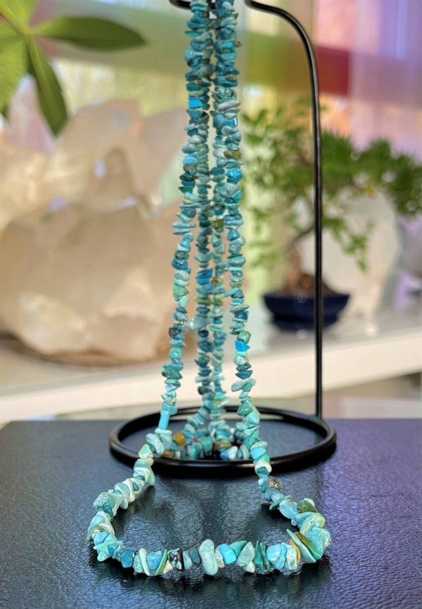 Turkoois ketting split, lang