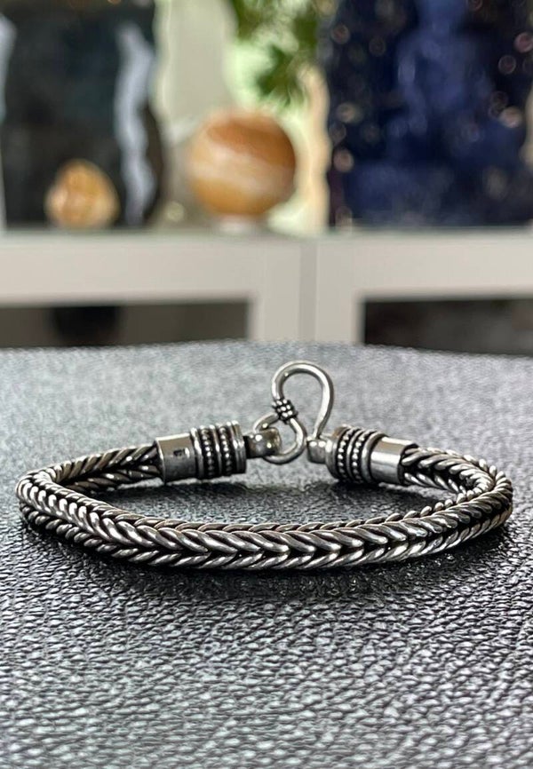 Zilveren stoere zware armband