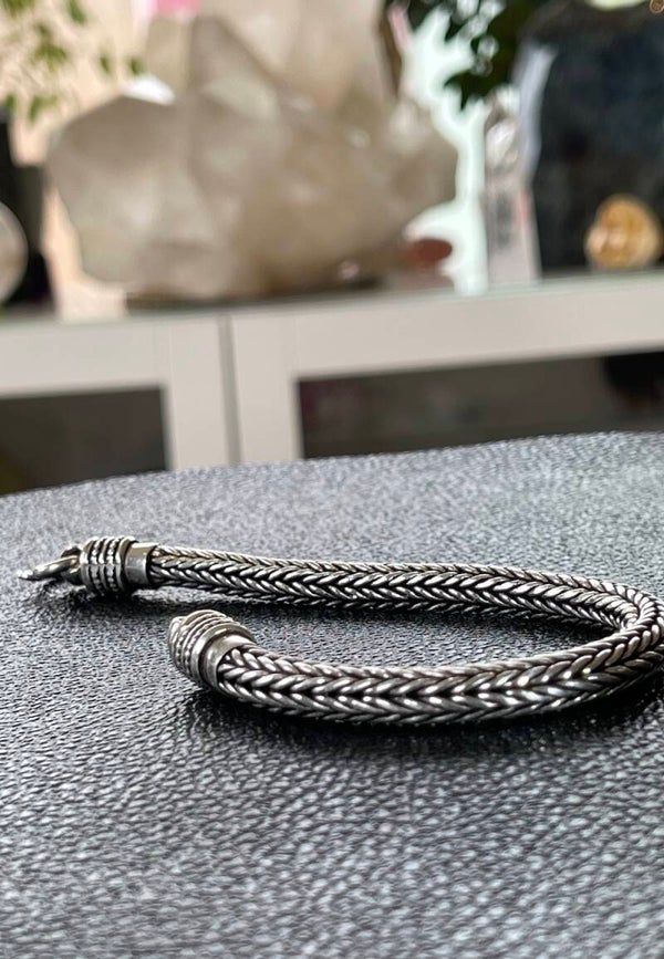 Zilveren stoere zware armband