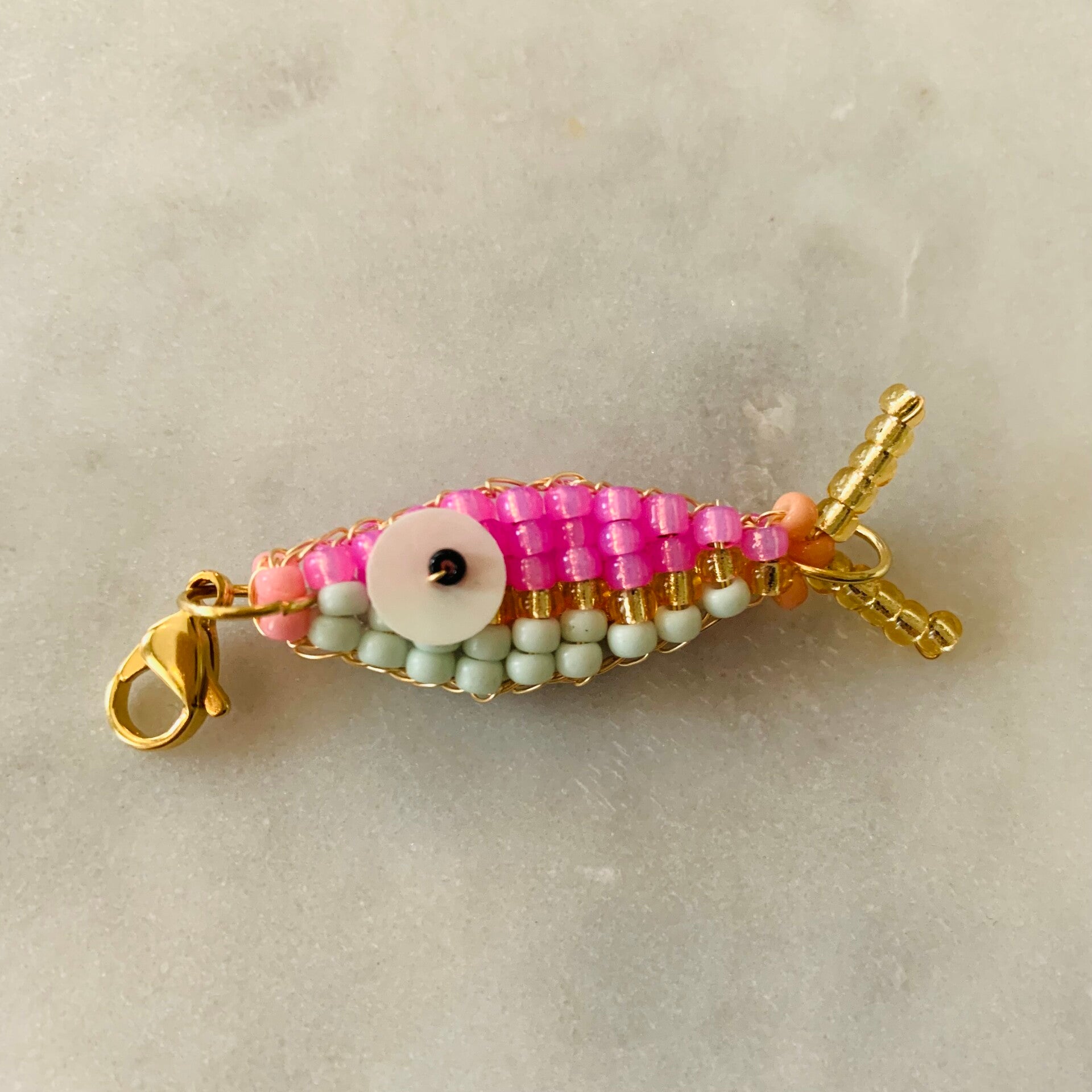 Bedel visje | roze pastel groen