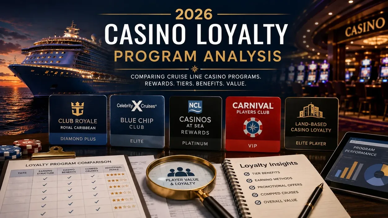 2026 casino loyalty program analysis comparing cruise casino rewards, tiers, benefits, player value and comped cruise opportunities