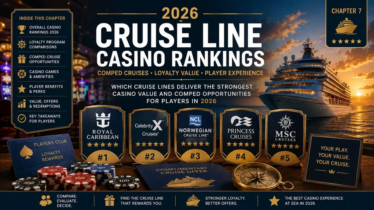 2026 methodology-based casino cruise program rankings comparing major cruise casino loyalty programs and player benefits