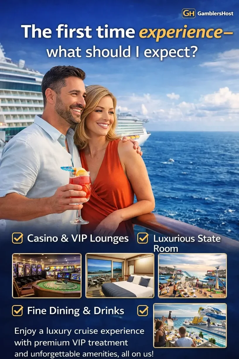 Cruise ship casino player inserting loyalty card into slot machine