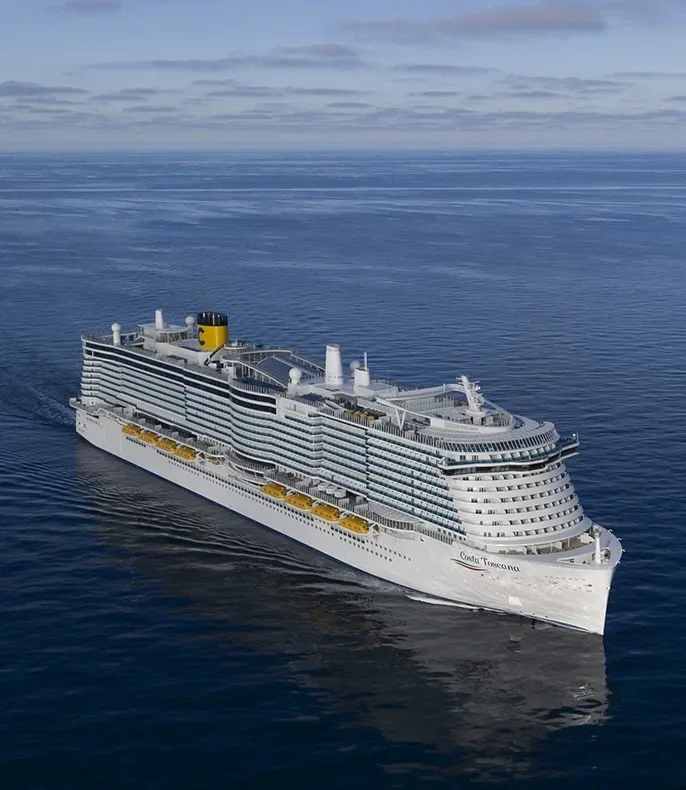 Costa Cruises ship at sea — Costa casino comps and free-cabin voucher guide