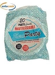 Piatti fondi seaparty 20 pz