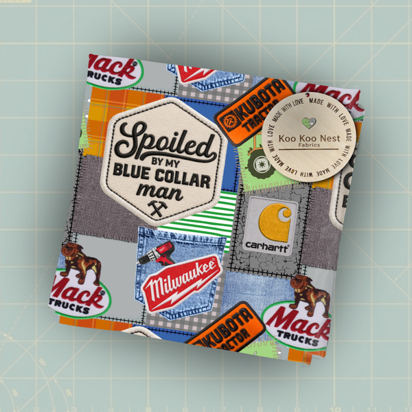 Blue Collar Man Patchwork