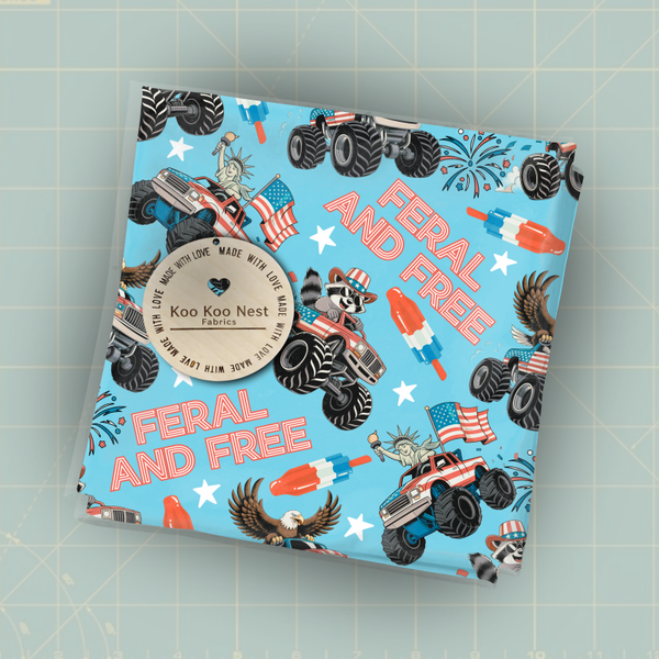 Feral Free FOJ rocketpop July 4th trucks raccoon
