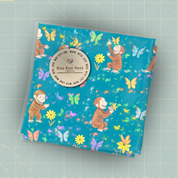 Curious Monkey Butterfly Girl