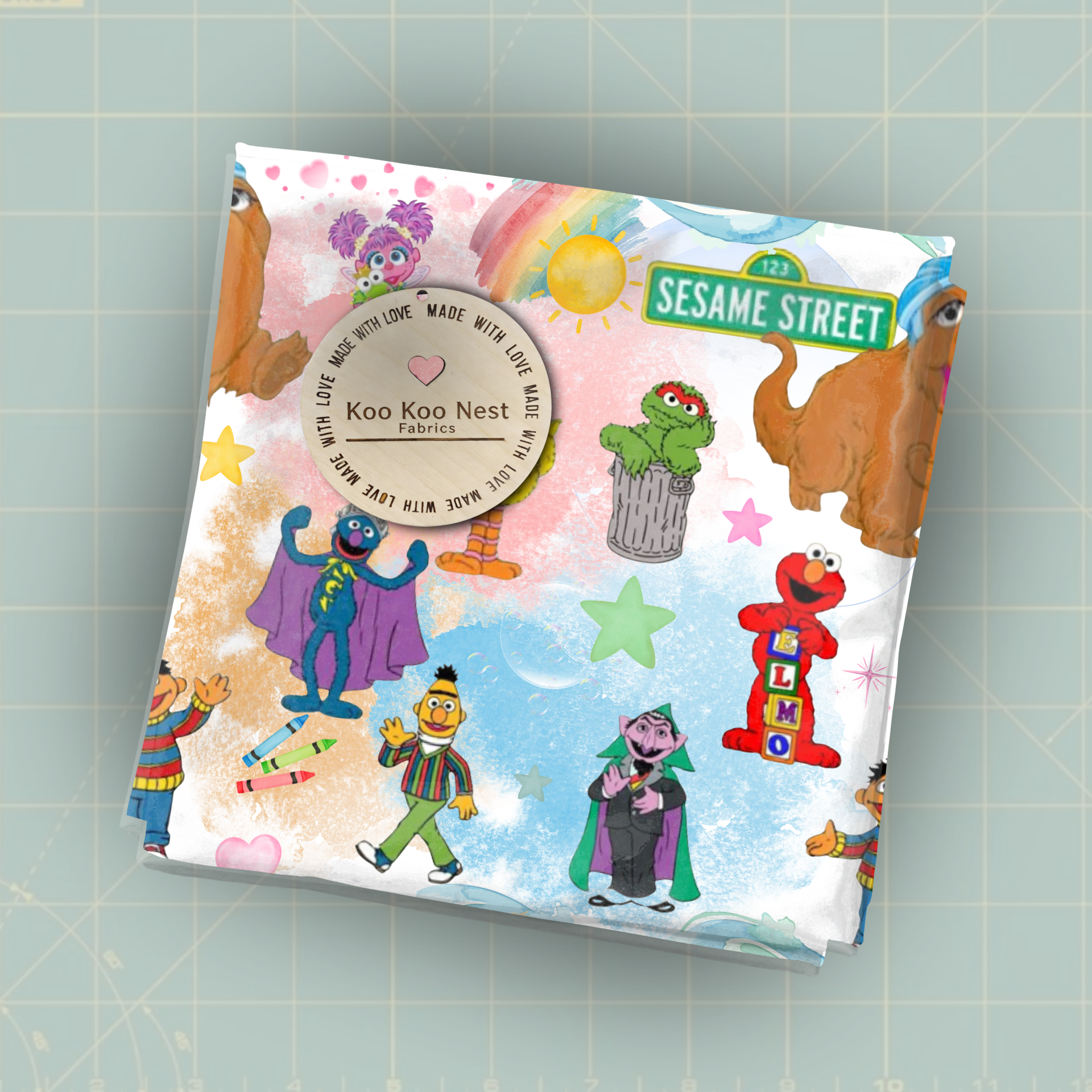 Sesame Watercolor boy girl