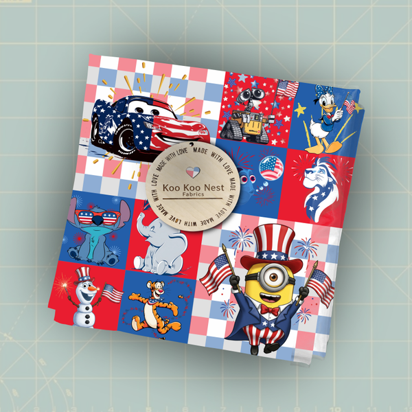 Patriotic Patchwork FOJ character boy girl