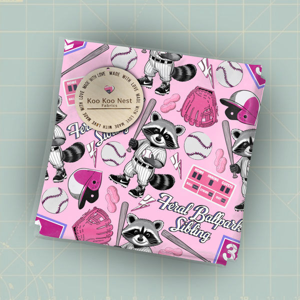 Feral Sibling Racoon Baseball pink girl