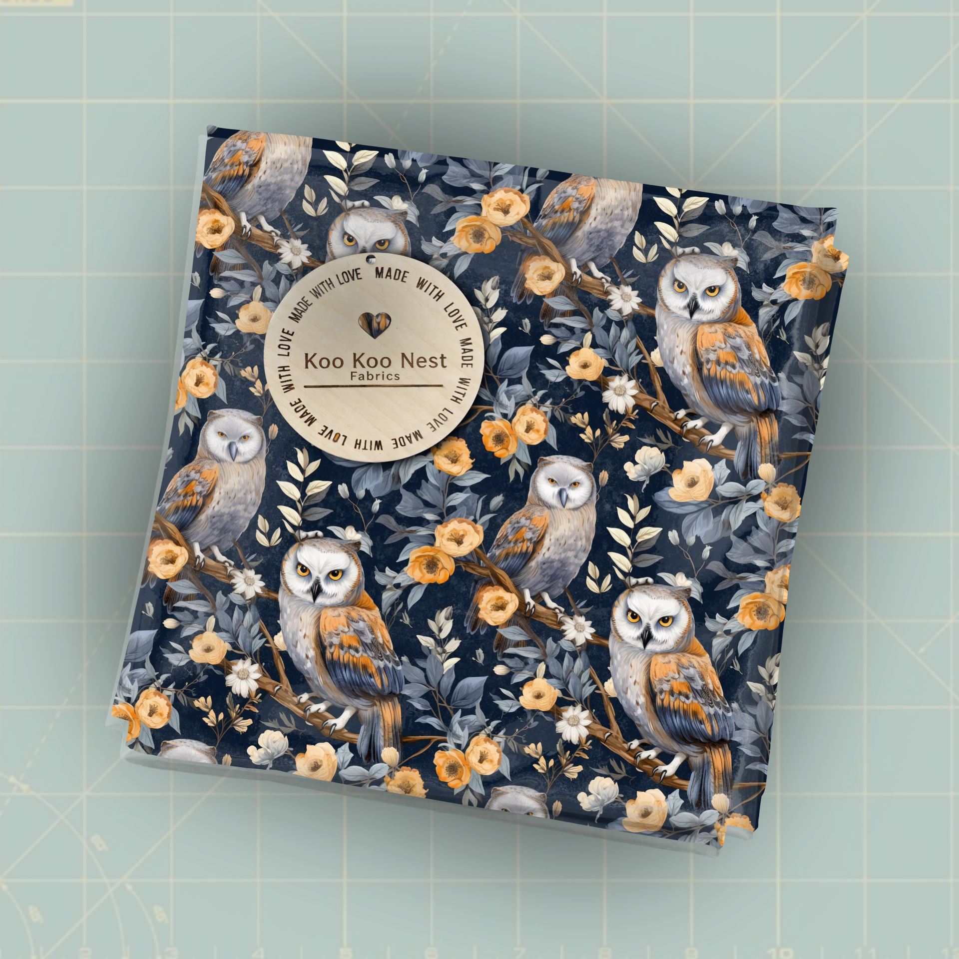 Orange Floral Owls Girl