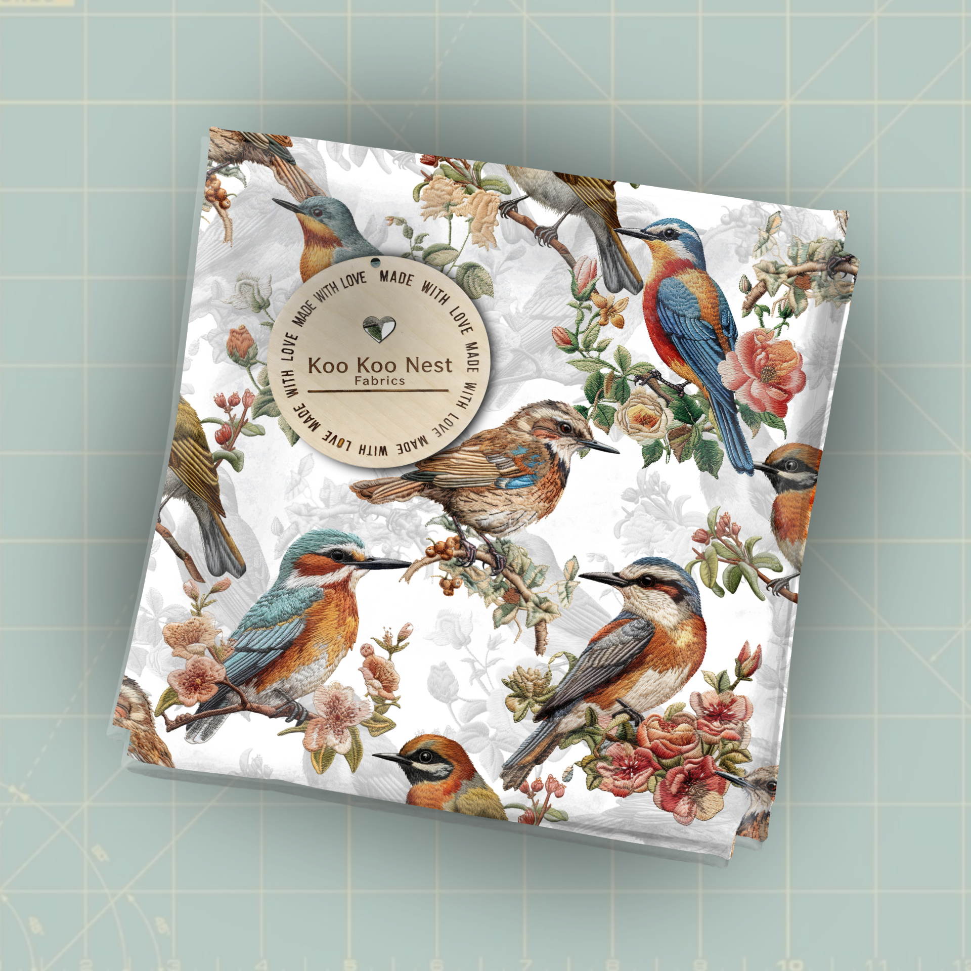 Birds Trees Floral Girl