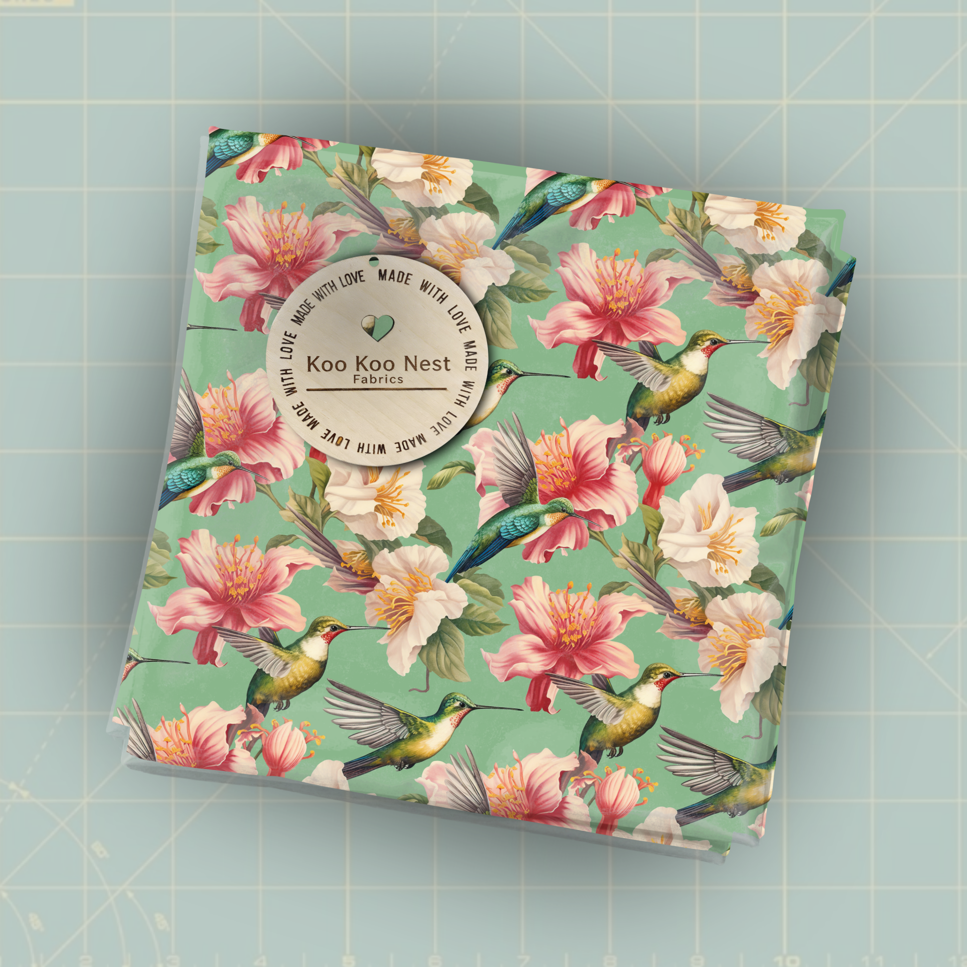 Hummingbird Green Floral Girl