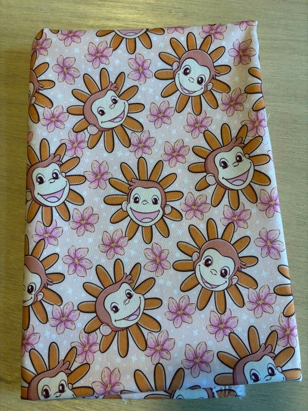 Monkey Curious Floral Girl