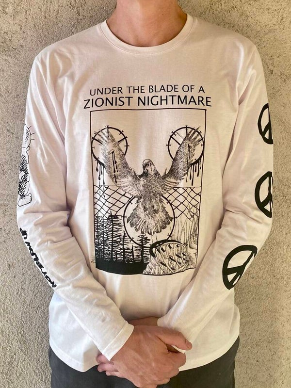 UNDER THE BLADE NO WAR WHITE T-SHIRT LS