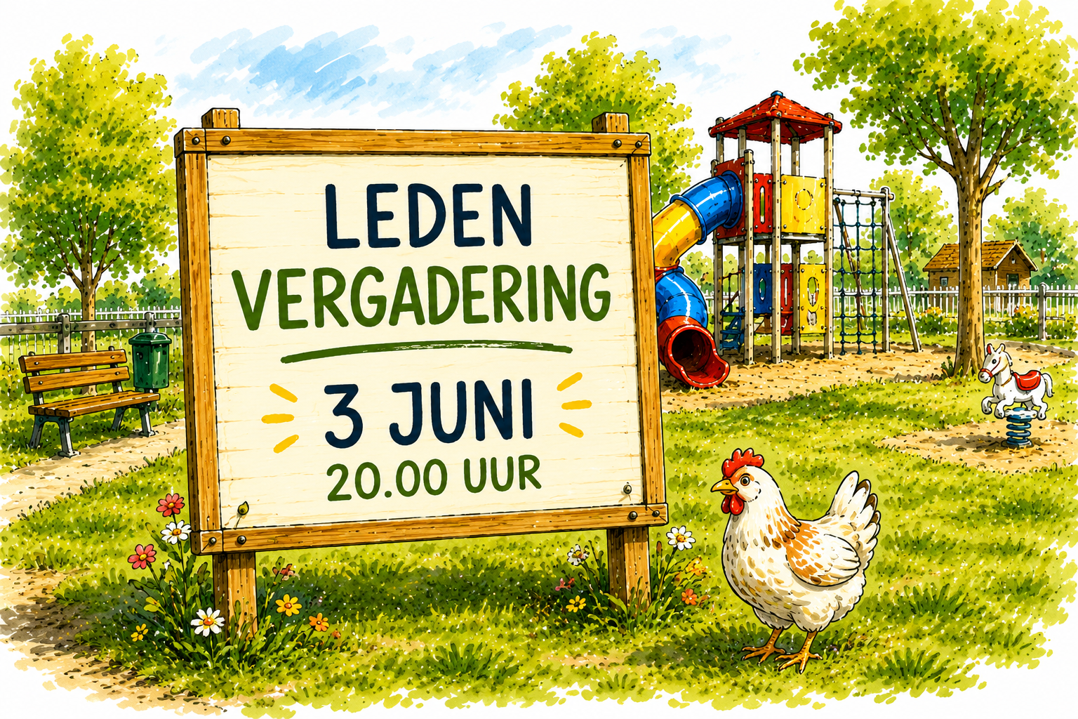 Speeltuin Het Noorden - ledenvergadering 3 juni 2026