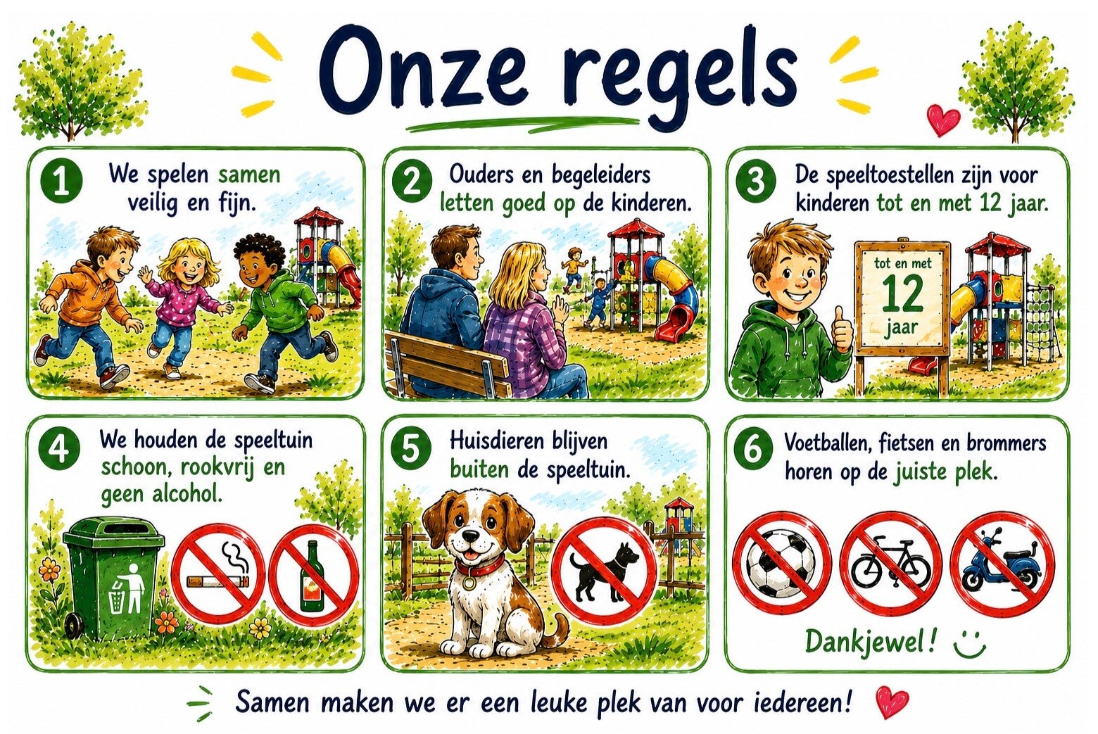 Onze huisregels - Speeltuin Het Noorden Zwolle