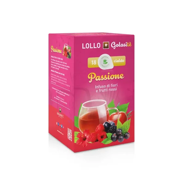 Lollo Caffè Passione Infuso di Fiori e Frutti Rossi - 18 Cialde Compostabili