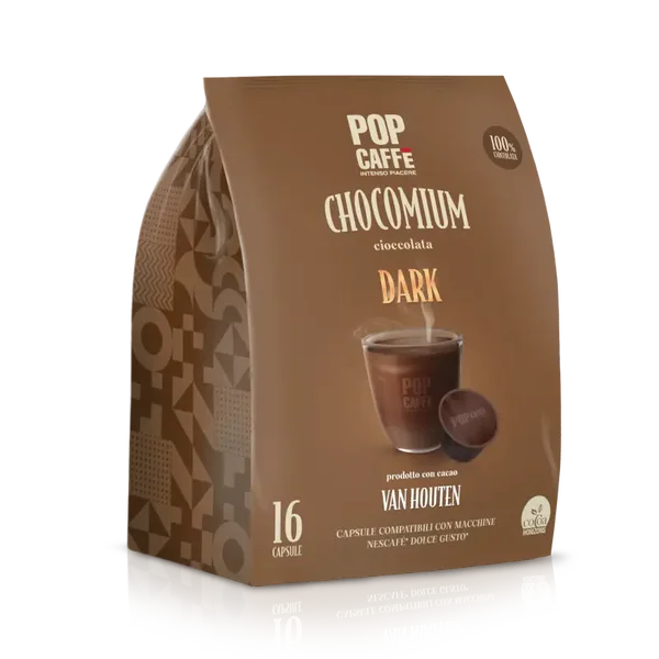 Pop Caffè Chocomium Dark- 16 Capsule Compatibili Dolce Gusto