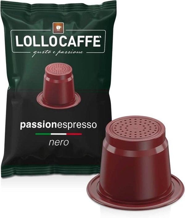 Lollo Caffè Miscela Nera - 100 Capsule Compatibili Nespresso