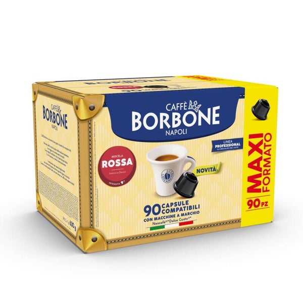 Caffè Borbone Miscela Rossa - 90 Capsule Compatibili Dolce Gusto