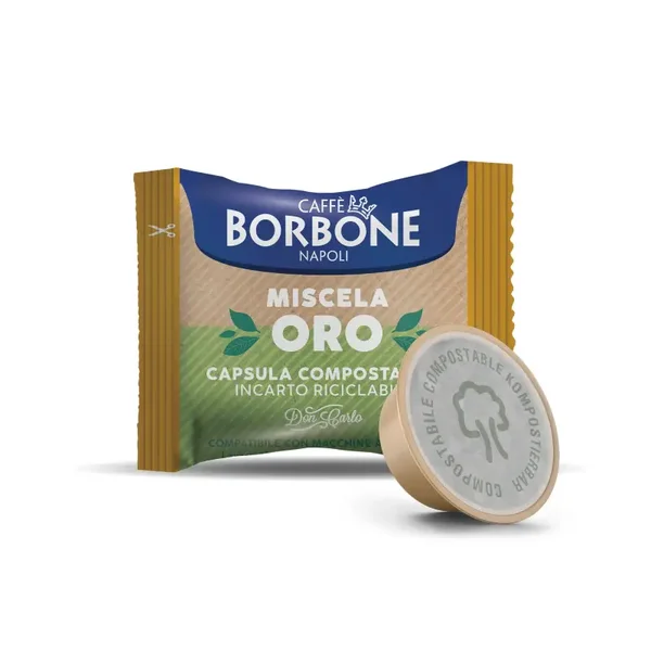 Caffè Borbone Don Carlo Miscela Oro Incarto Riciclabile - 100 Capsule Compatibili A Modo Mio