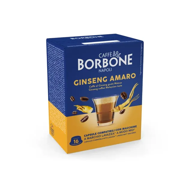 Caffè Borbone Ginseng Amaro - 16 Capsule Compatibili A Modo Mio