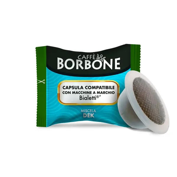 Caffè Borbone Miscela Dek - 100 Capsule Compatibili Bialetti